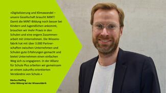 Markus Riefling (Wissensfabrik): "Digitalisierung und Klimawandel – unsere Gesellschaft braucht MINT!"